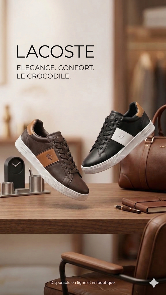 BASKETS HOMME LA COSTE – LUXE ÉDITION PREMIUM (VRAI CUIR)