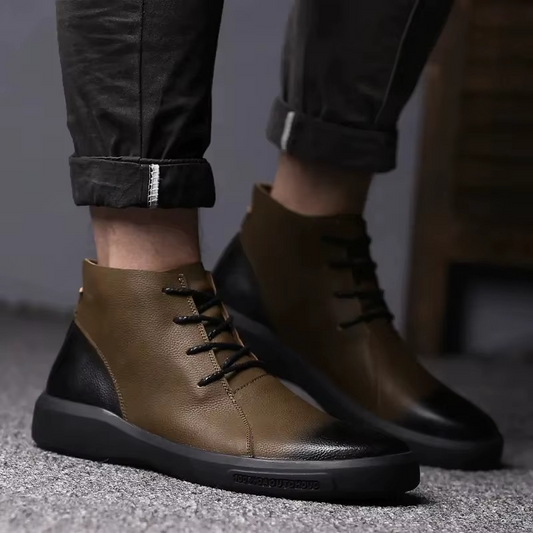 Bottes Martin en Cuir Véritable pour Hommes – tendance 2025 Imperméables & Style Occidental