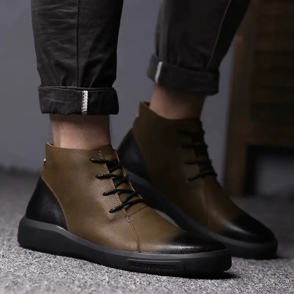 Bottes Martin en Cuir Véritable pour Hommes – tendance 2025 Imperméables & Style Occidental