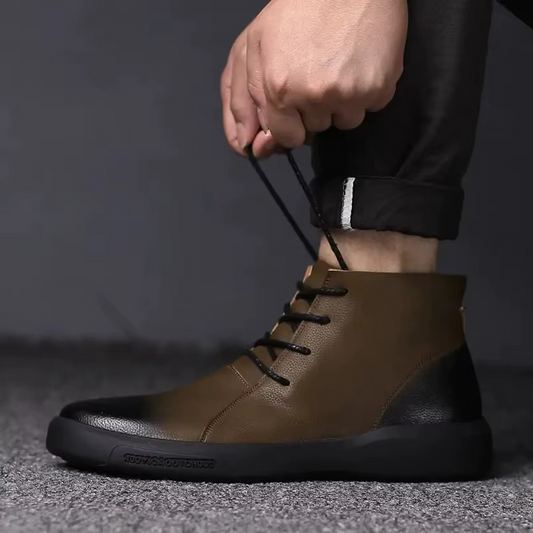 Bottes Martin en Cuir Véritable pour Hommes – tendance 2025 Imperméables & Style Occidental