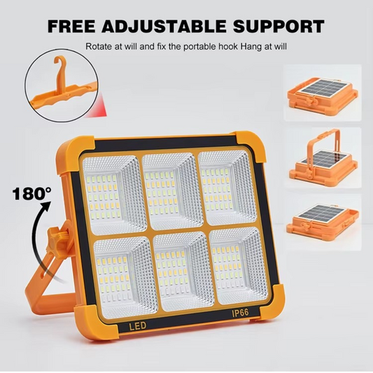Projecteur Solaire de Camping Multifonction – Éclairage Portable & Banque d’Alimentation