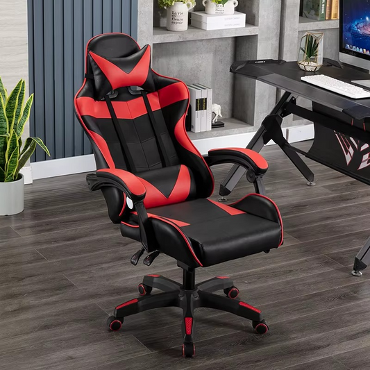 CHAISE DE BUREAU ROTATIVE STYLE COURSE – CUIR  HAUTE QUALITÉ