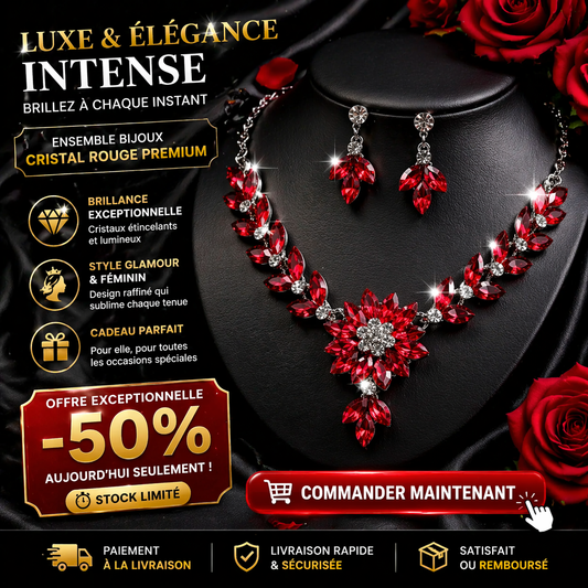 Ensemble Collier & Boucles d’Oreilles Géométriques en Zircon