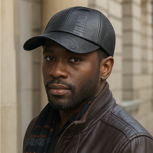 Casquette de Baseball en Cuir PU pour Homme