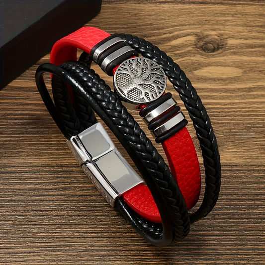 Bracelet en Cuir PU Tendance & Minimaliste avec Fermoir Magnétique