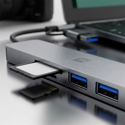 Hub USB-C 8-en-1 Premium – Station de Travail Tout-en-Un | Congo Tech Store
