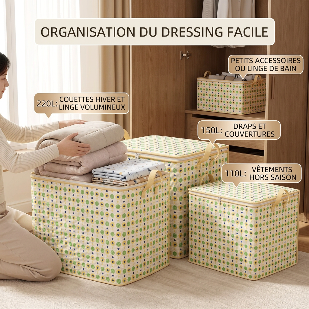 Pack de 4 Sac de Rangement Premium - Organisez votre Maison à Brazzaville