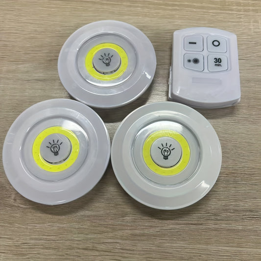 LAMPE LED SANS FIL POUR ARMOIRE – TÉLÉCOMMANDE & INTENSITÉ RÉGLABLE