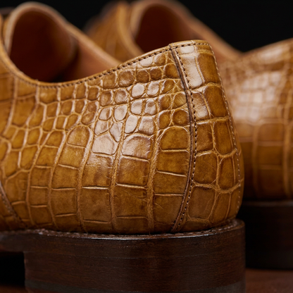 Chaussures Oxford Premium Effet Croco – Élégance & Distinction Brazzaville