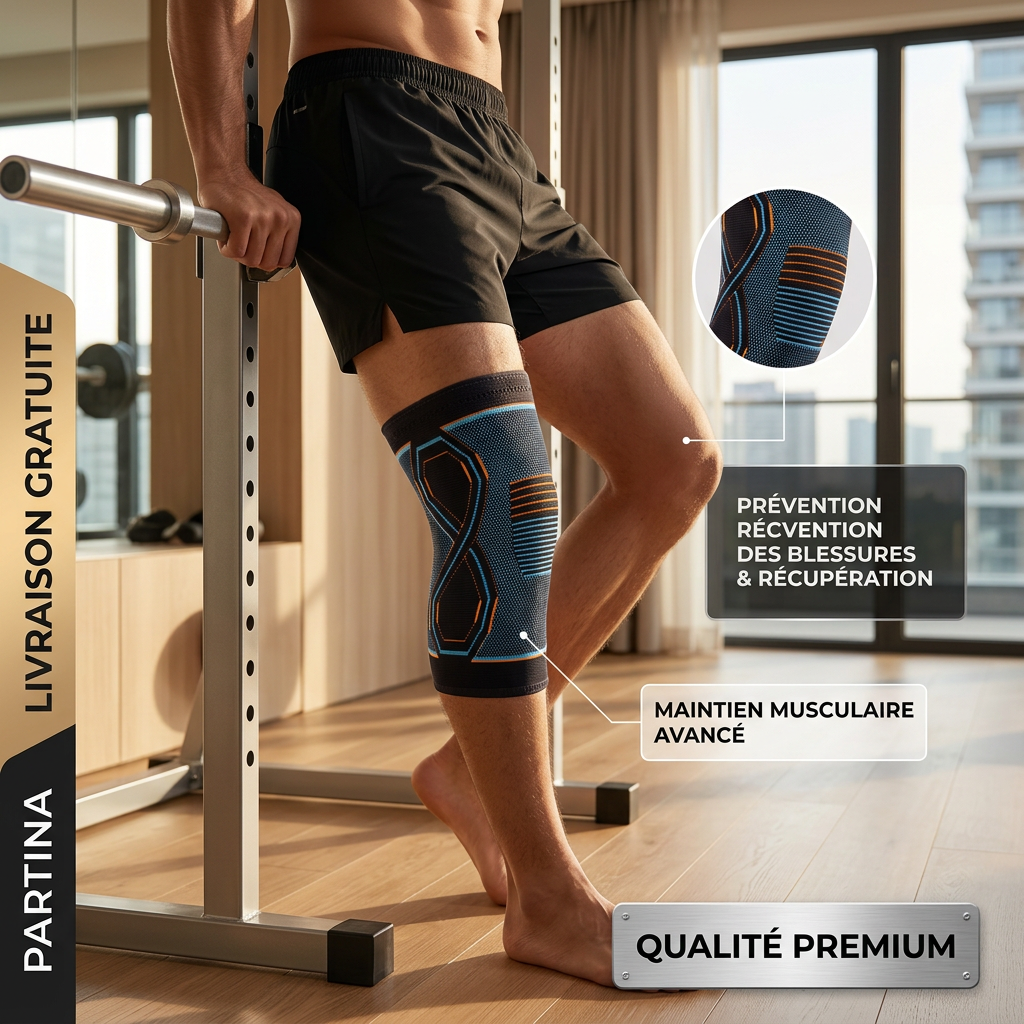 Genouillère de Compression Sportive Haute Performance - Soutien Articulaire