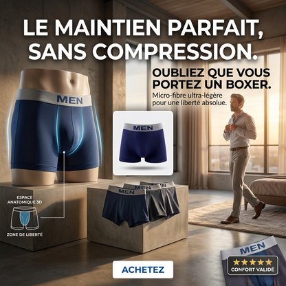 Boxer MEN Premium - Maintien Anatomique 3D & Confort Absolu