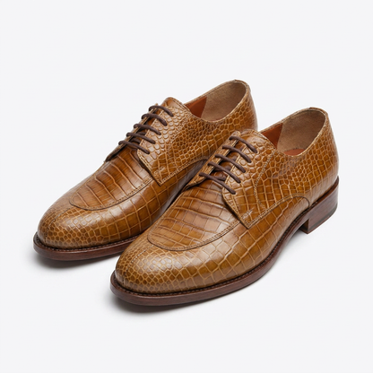 Chaussures Oxford Premium Effet Croco – Élégance & Distinction Brazzaville