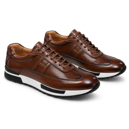 Sneakers Luxe en Cuir Brun – Élégance, Confort & Durabilité | Boutique Officielle