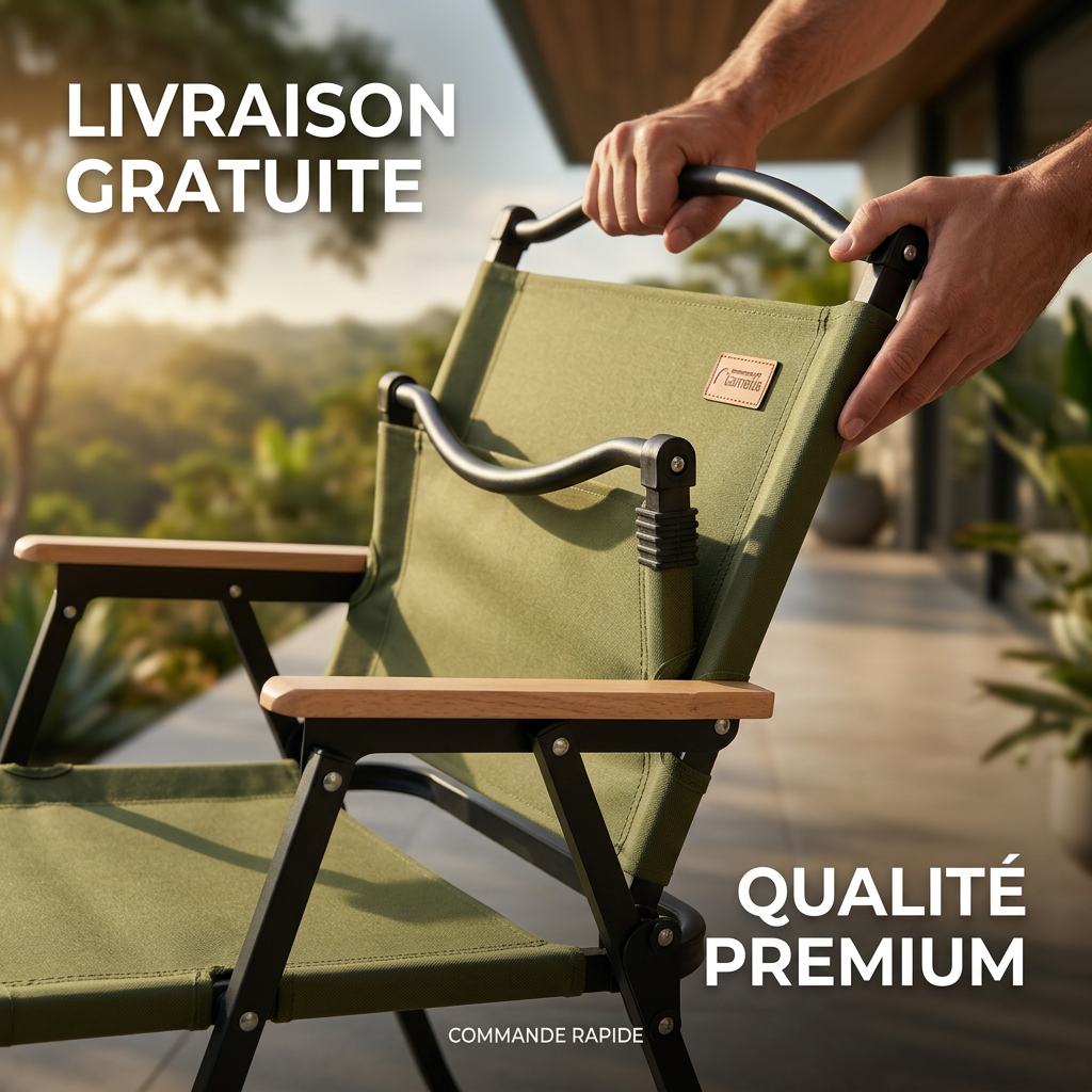 Chaise de Jardin Pliable Premium - Confort & Robustesse | Boutique Congo