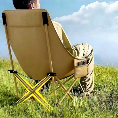 Chaise de Camping Grand Confort Premium – Dossier 91cm & Structure Renforcée