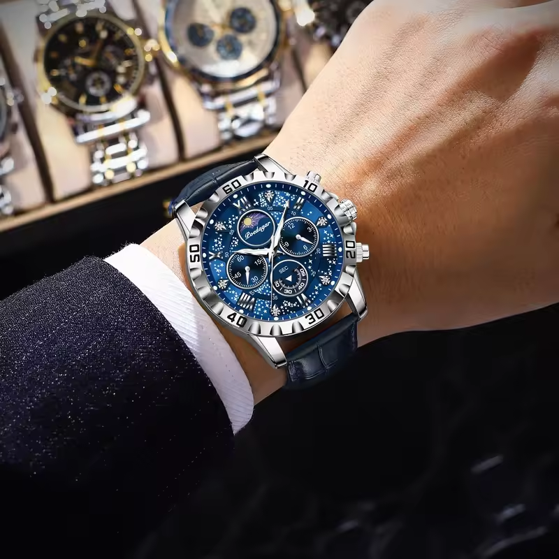 Montre de Luxe Poedagar Chronographe – Élégance & Précision pour Homme