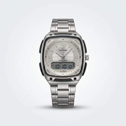 Montre CHAXIGO 6137 – Élégance Acier & Double Affichage | Exclusivité Congo