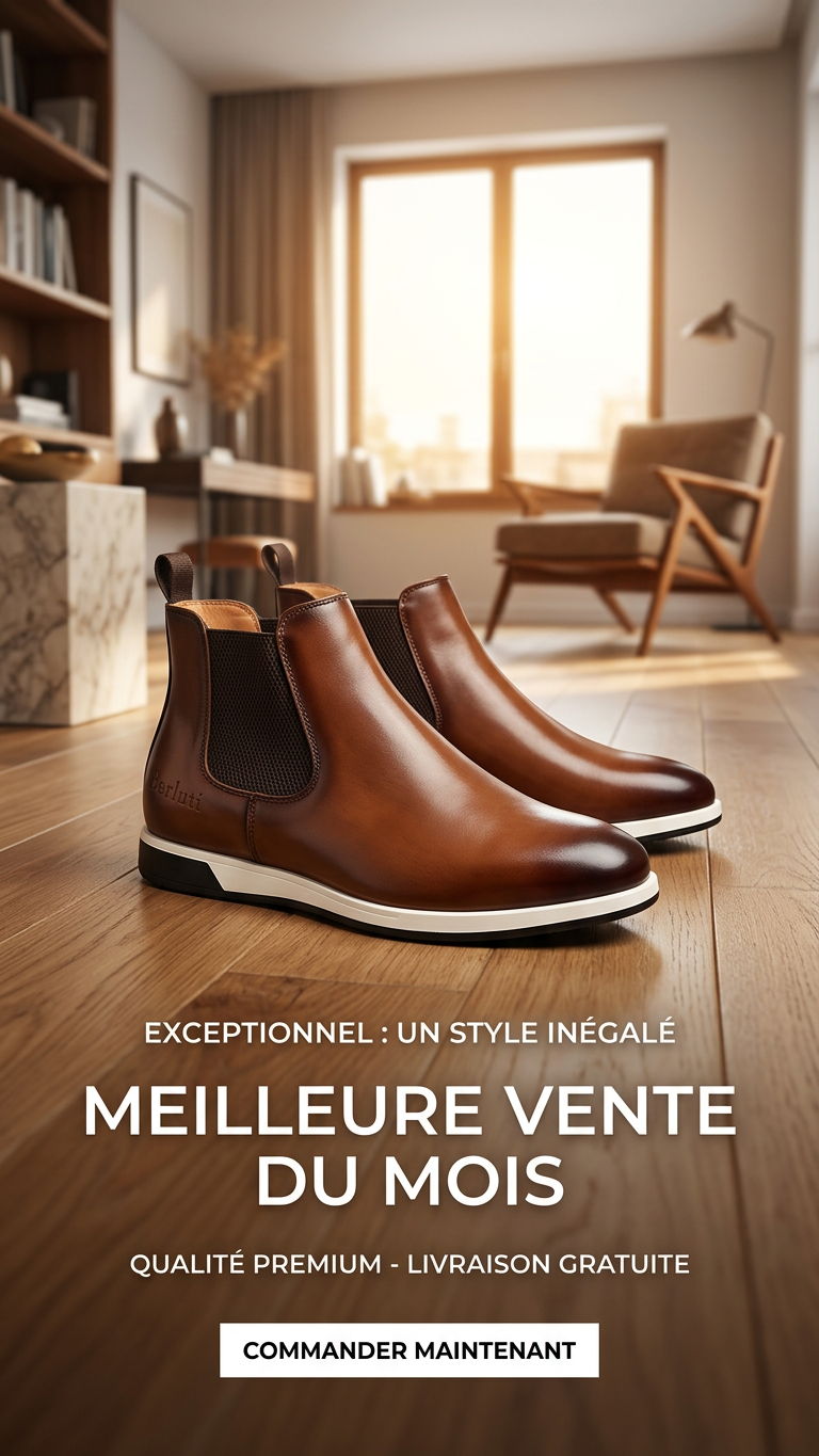 Bottines Chelsea Premium en Cuir Cognac – Élégance & Confort Urbain