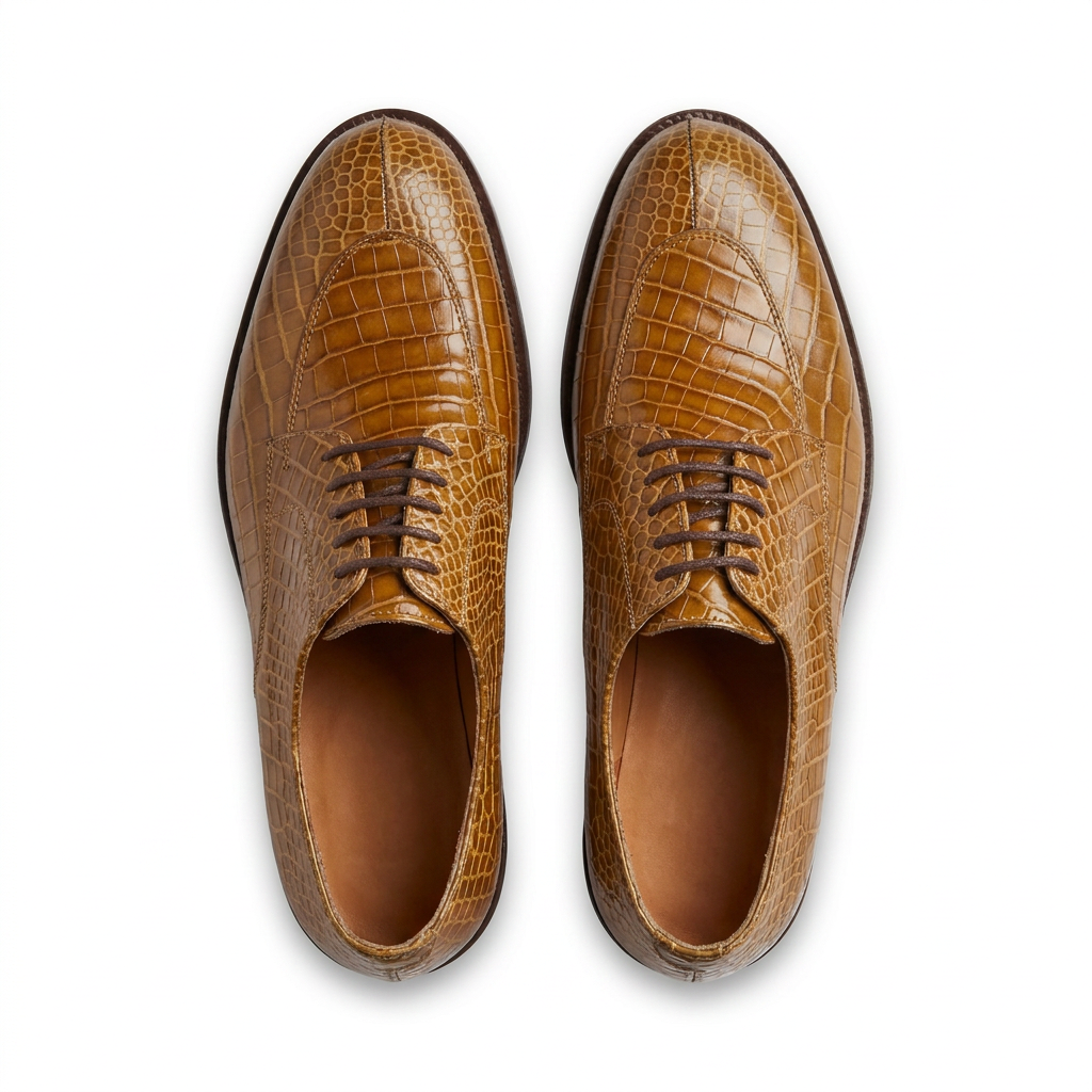 Chaussures Oxford Premium Effet Croco – Élégance & Distinction Brazzaville