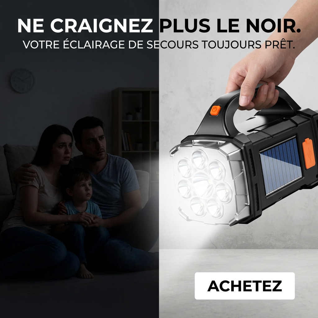 Lanterne Solaire 3-en-1 Ultra Puissante