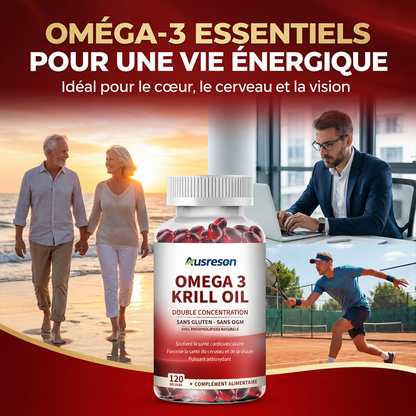 Huile de Krill Oméga-3 Ausreson – Santé Cardiaque & Cérébrale Supérieure