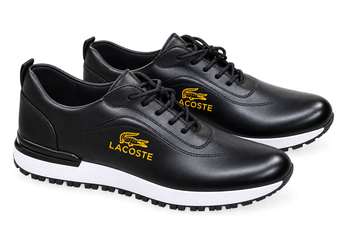 Baskets Premium en Cuir Noir – Élégance & Confort Quotidien