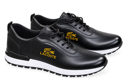 Baskets Premium en Cuir Noir – Élégance & Confort Quotidien