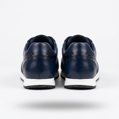 Sneakers BERLUTI Luxe en Cuir Bleu Crocodile – Élégance & Confort Suprême