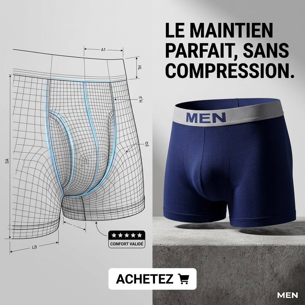 Boxer MEN Premium - Maintien Anatomique 3D & Confort Absolu