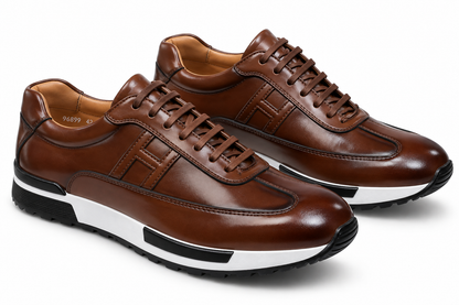 Sneakers Luxe en Cuir Brun – Élégance, Confort & Durabilité | Boutique Officielle