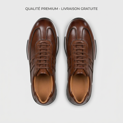 Sneakers Luxe en Cuir Brun – Élégance, Confort & Durabilité | Boutique Officielle