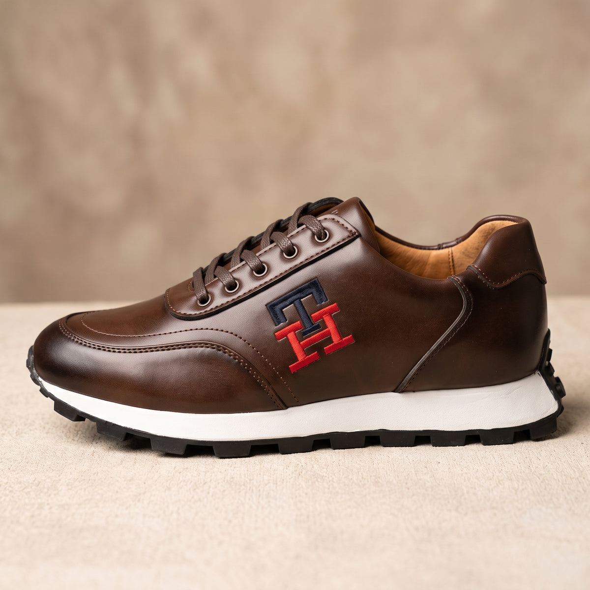 Sneakers Premium en Cuir Marron