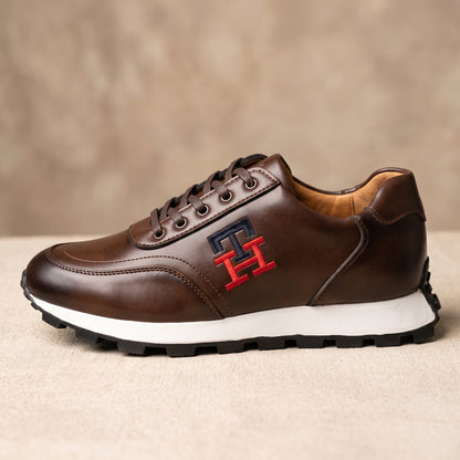 Sneakers Premium en Cuir Marron