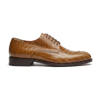 Chaussures Oxford Premium Effet Croco – Élégance & Distinction Brazzaville