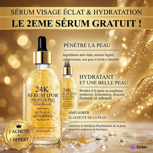SÉRUM VISAGE ÉCLAT & HYDRATATION  ET 2 EME SERUM GRATUIT