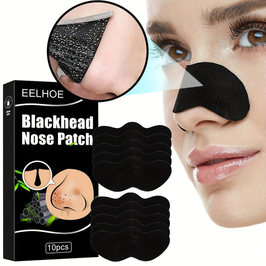 🌿 Patch pour le Nez Anti-Points Noirs au Charbon de Bambou – Masque Nettoyant Profond (10 pièces)