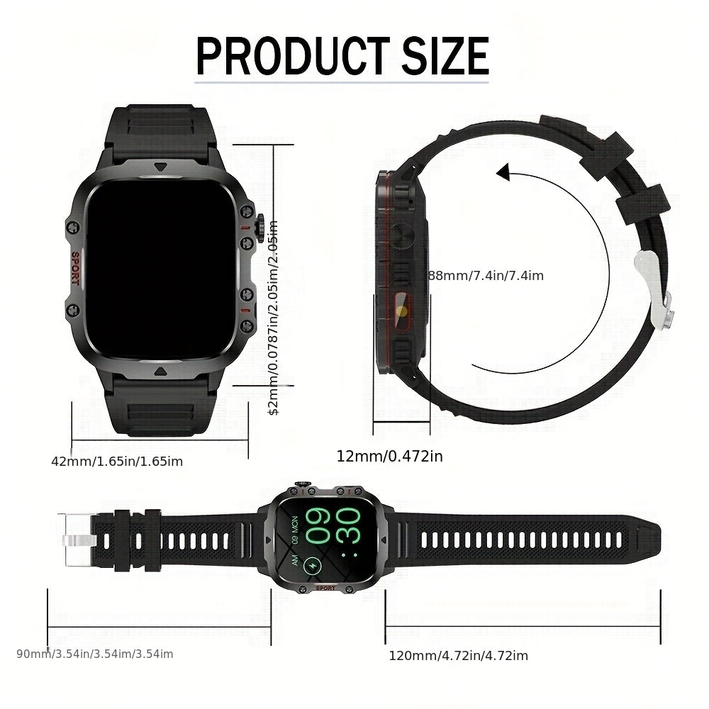 Smartwatch Tactique Pro - Appels Bluetooth & Robustesse Militaire