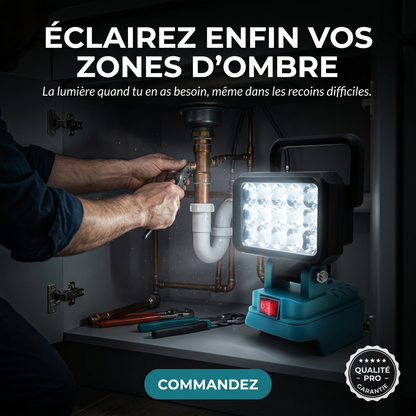 Projecteur LED Haute Puissance – Éclairage Pro sans fil