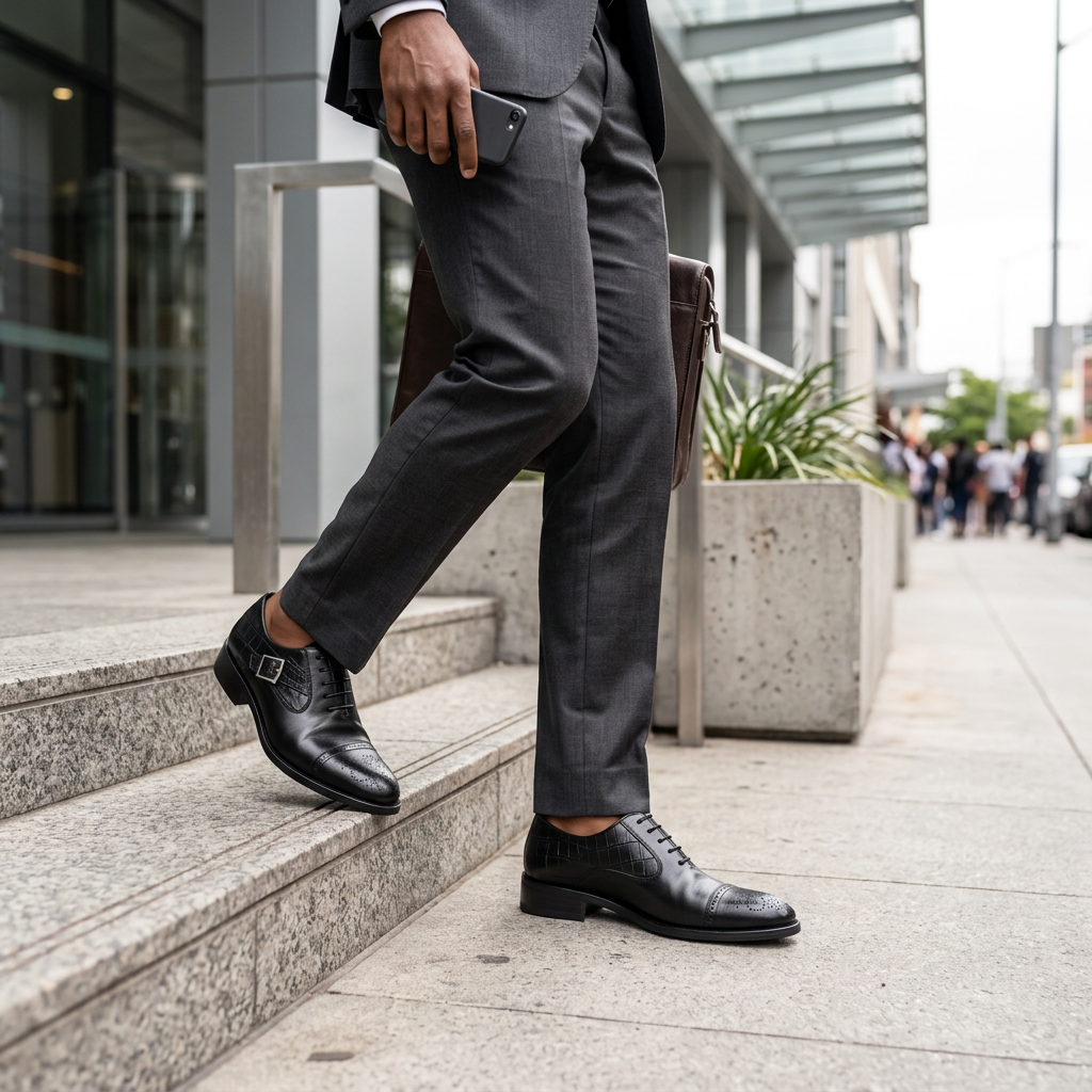 Chaussures Richelieu "L'Héritage" – Cuir Premium & Style Crocodile