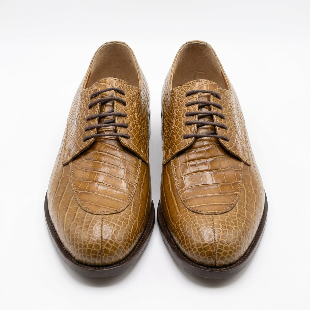 Chaussures Oxford Premium Effet Croco – Élégance & Distinction Brazzaville