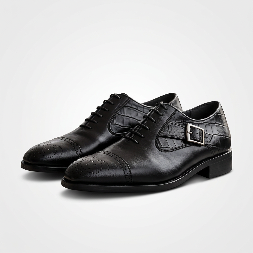 Chaussures Richelieu "L'Héritage" – Cuir Premium & Style Crocodile