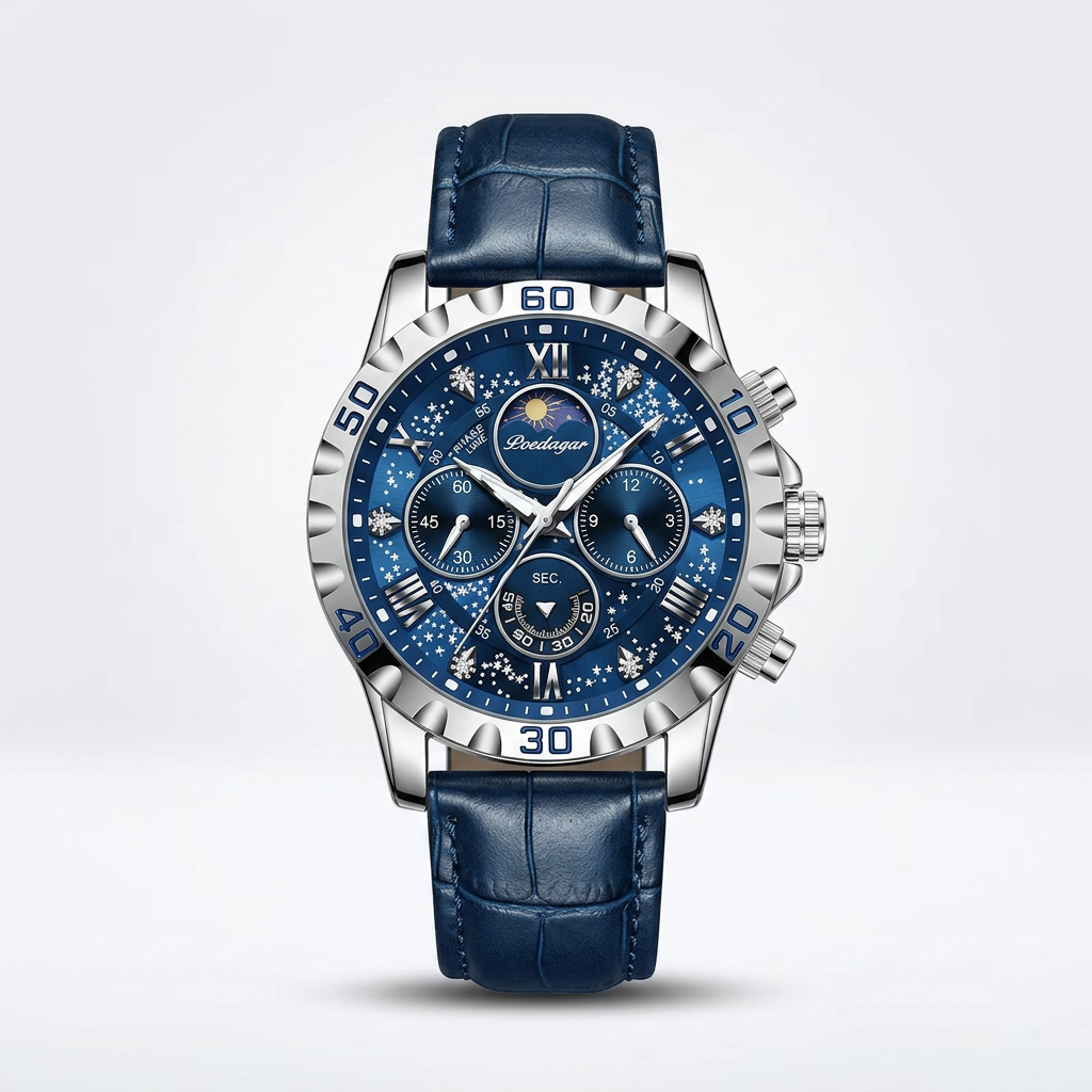 Montre de Luxe Poedagar Chronographe – Élégance & Précision pour Homme