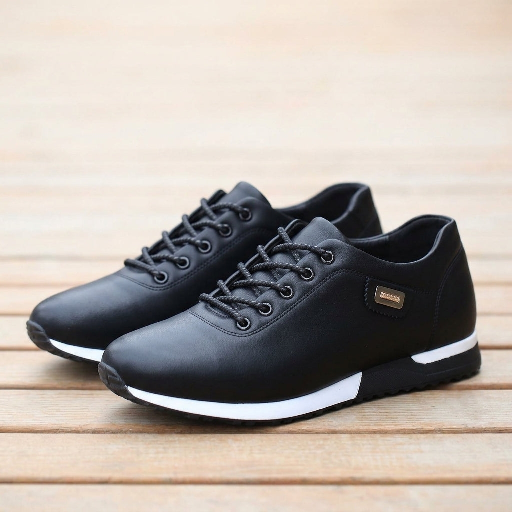 Sneakers Urban Prestige en Cuir Noir