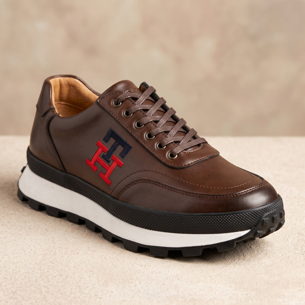 Sneakers Premium en Cuir Marron