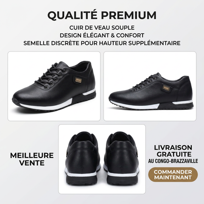 Sneakers Urban Prestige en Cuir Noir