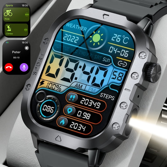 Smartwatch Tactique Multi-Fonctions | Performance & Santé au Poignet
