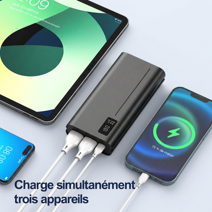 PowerBank Ultra-Rapide 22.5W - Chargez 3 Appareils Simultanément