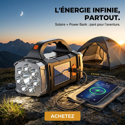 Lanterne Solaire 3-en-1 Ultra Puissante