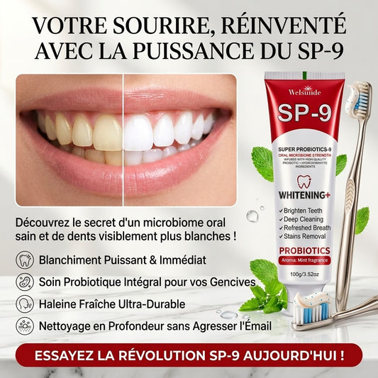 DENTIFRICE PROBIOTIQUE À L'HYDROXYAPATITE – SOIN BLANCHISSANT PREMIUM
