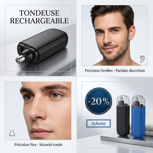 Tondeuse à Oreilles et Nez Rechargeable